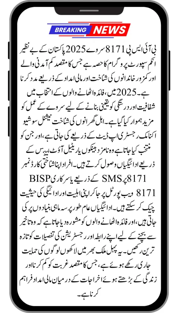 BISP 8171 Survey 2025 Explained Everything You Need to Know About Payments