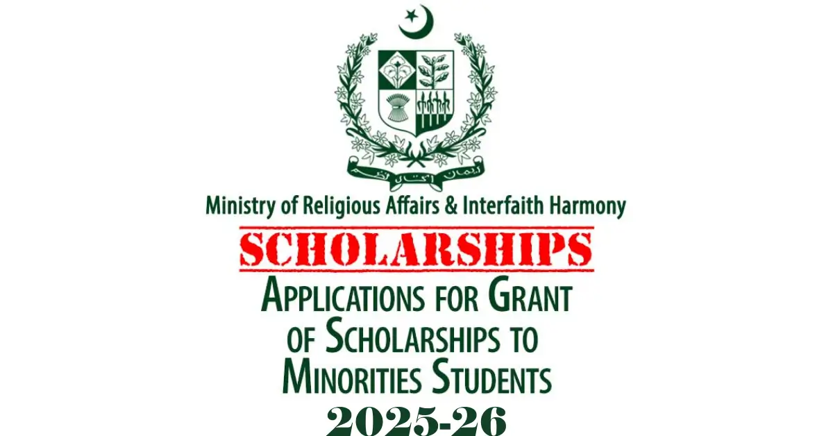 Ministry of Religious Affairs Offers Scholarships 2025-26 to Non-Muslim Students – Submit Applications by October 28
